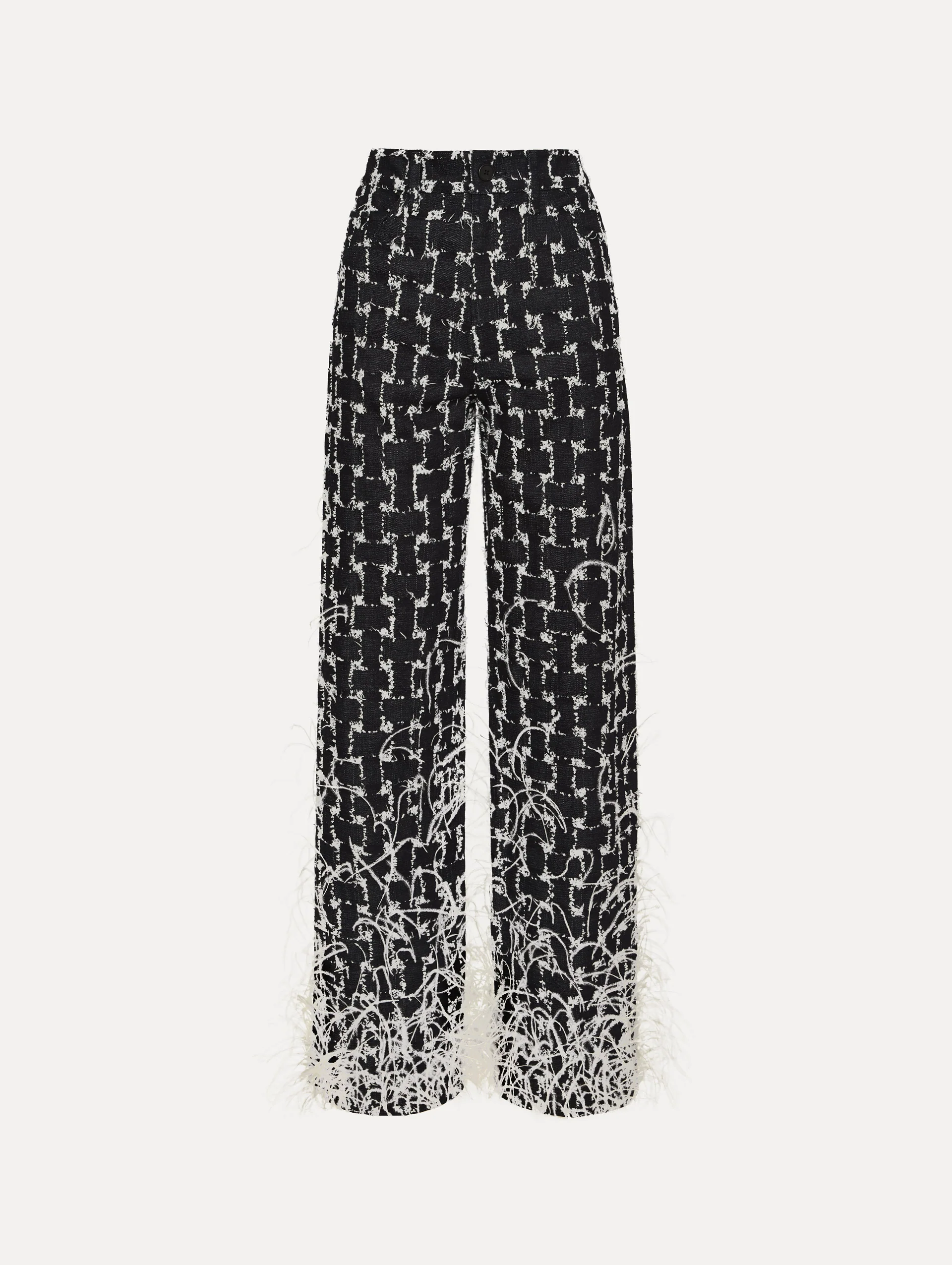 Woven Denim Jacquard Pant